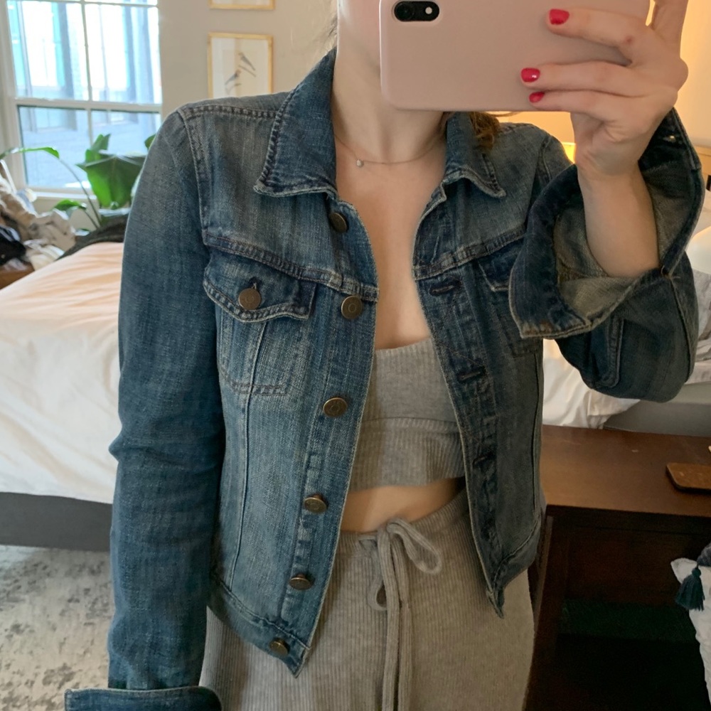 J Crew Medium Wash Jean Denim Jacket